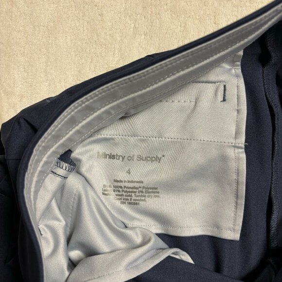 Ministry of Supply‎ Womens Kinetic Pull on Pant Size 4 Jogger Slate Blue Stretch - Picture 6 of 13